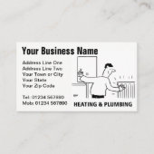 Cartoon-Karte für Heizungsdienste Visitenkarte (Vorderseite)