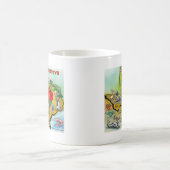 Cartoon-Karte Georgetowns Texas Kaffeetasse (Mittel)