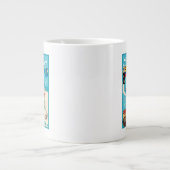 Cartoon-Karte Kolumbiens Jumbo-Tasse (Vorderseite)