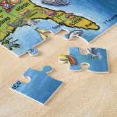Cartoon-Karte Texas USA Puzzle (Seite)