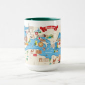 Cartoon-Karte vom Mittelmeer Tasse (Zentrum)