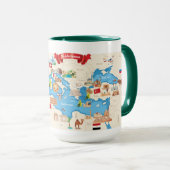 Cartoon-Karte vom Mittelmeer Tasse (VorderseiteRechts)