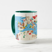 Cartoon-Karte vom Mittelmeer Tasse (Vorderseite Links)