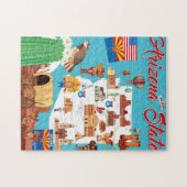 Cartoon-Karte von Arizona Puzzle (Horizontal)