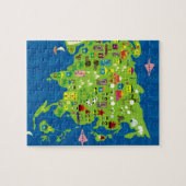 Cartoon-Karte von Asien-Puzzlespiel Puzzle (Horizontal)