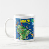 Cartoon-Karte von Brasilien Kaffeetasse (Links)