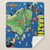 Cartoon-Karte von Brasilien Sherpadecke (Vorderseite)