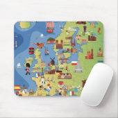 Cartoon-Karte von Europa Mousepad (Mit Mouse)