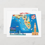 Cartoon Karte von Florida (Vorne/Hinten)