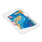 Cartoon Karte von Florida Magnet (Rechte Seite)