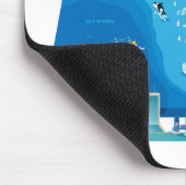 Cartoon-Karte von Florida Mousepad (Ecke)