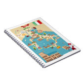 Cartoon-Karte von Italien Notizblock (Rechte Seite)