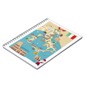 Cartoon-Karte von Italien Notizblock (Linke Seite)