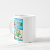 Cartoon-Karte von Kolumbien Kaffeetasse (Vorderseite Links)