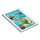 Cartoon-Karte von Kolumbien Notizblock (Rechte Seite)