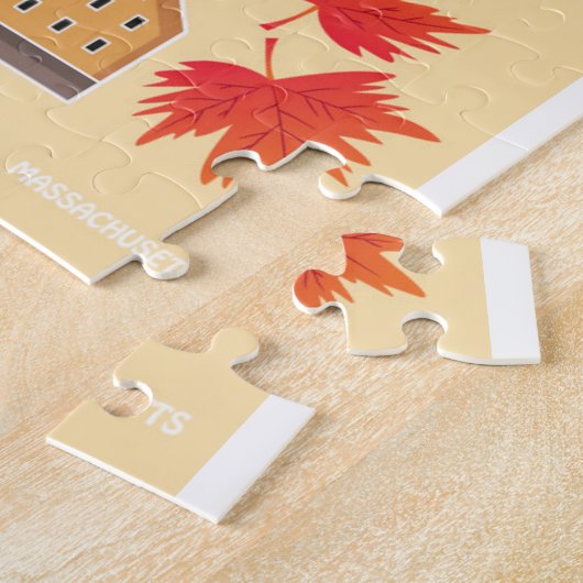 Cartoon-Karte von Rhode Island Puzzle (Seite)