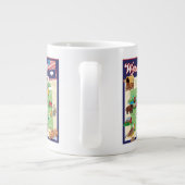Cartoon Karte von Wyoming Jumbo-Tasse (Rückseite)