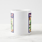 Cartoon Karte von Wyoming Jumbo-Tasse (Vorderseite)