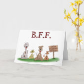 Cartoon-Karten: Beste Freunde für immer Karte (Gelbe Blume)