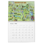 Cartoon-Kartenkalender für Texas Hill Kalender (Jan 2026)