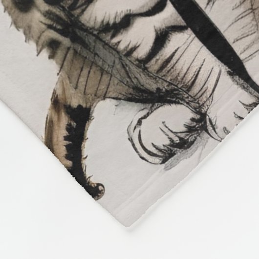 Cartoon Kätzchen gestreift kitty Stimmen grau Fleecedecke (Ecke)