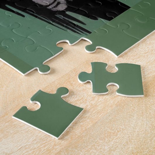 Cartoon Kätzchen gestreift kitty Stimmen grün Puzzle (Seite)