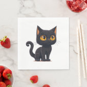Cartoon Katze 2 Serviette (Beispiel)