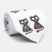 Cartoon-Katzen, Engel und Dämonen - Wählen Sie die Krawatte (Gerollt)