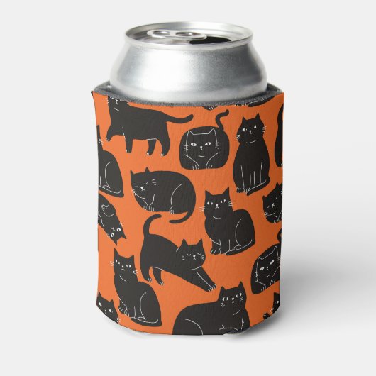 Cartoon Katzen Handgezeichnetes Muster Dosenkühler (Kanne Rückseite)