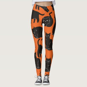 Cartoon Katzen Handgezeichnetes Muster Leggings