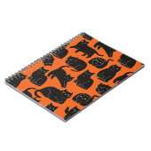 Cartoon Katzen Handgezeichnetes Muster Notizblock (Linke Seite)