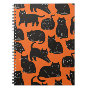 Cartoon Katzen Handgezeichnetes Muster Notizblock