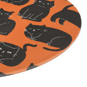 Cartoon Katzen Handgezeichnetes Muster Schneidebrett (Ecke)