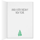 Cartoon-Katzen in Mini-Lights-Weihnachtskarte (Innen (Rechts))