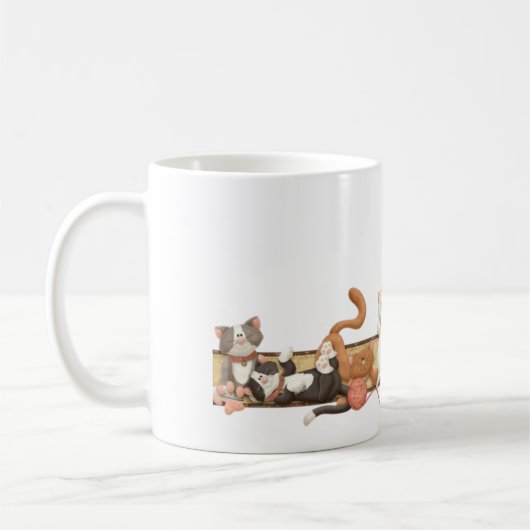 Cartoon-Katzen Kaffeetasse (Links)