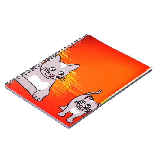 Cartoon Katzen Notizblock (Linke Seite)