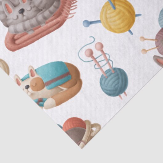 Cartoon-Katzenbezüge Seidenpapier (Detail)