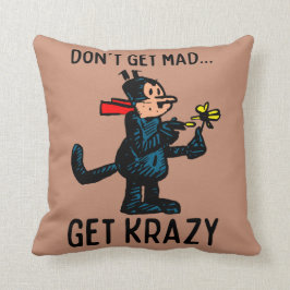 Cartoon Katzenkatze im Retro-Stil Kissen