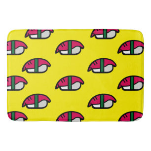 Cartoon Kawaii Sushi, Fisch Reis und Algen Bademat Badematte