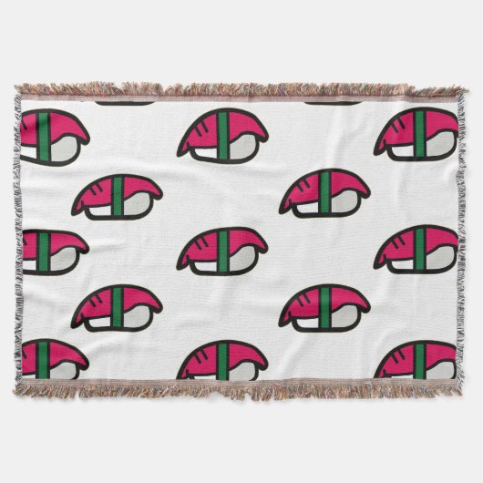 Cartoon Kawaii Sushi, Fischreis & Meeresalgen Decke (Vorderseite)