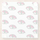 Cartoon Kawaii Sushi, Fischreis & Meeresalgen Glasuntersetzer (Rückseite)