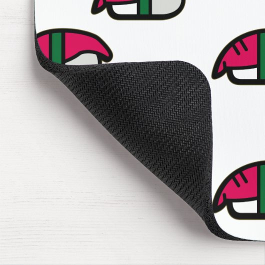 Cartoon Kawaii Sushi, Fischreis & Meeresalgen Mousepad (Ecke)