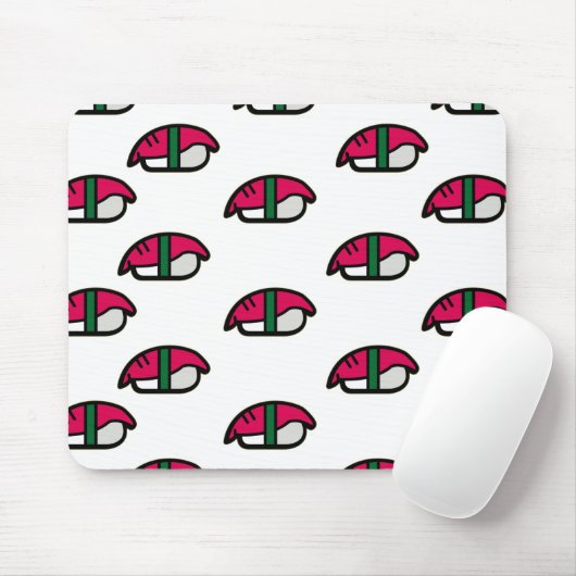 Cartoon Kawaii Sushi, Fischreis & Meeresalgen Mousepad (Mit Mouse)