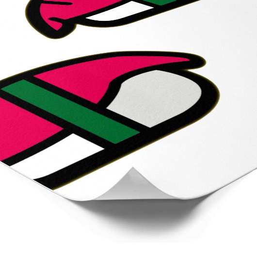 Cartoon Kawaii Sushi, Fischreis & Meeresalgen Poster (Ecke)