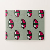 Cartoon Kawaii Sushi, Fischreis & Meeresalgen Puzzle (Horizontal)