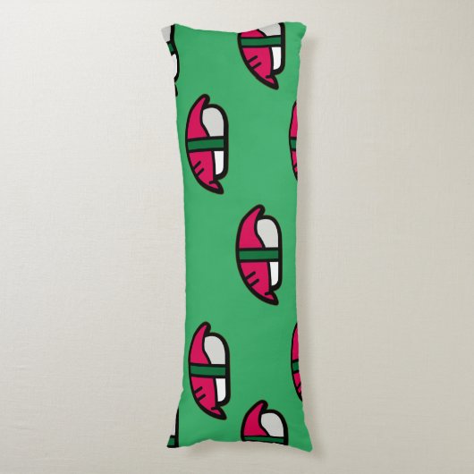 Cartoon Kawaii Sushi, Fischreis & Meeresalgen Seitenschläferkissen (Vorderseite Vertikal)