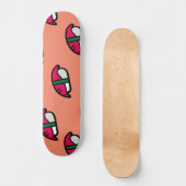 Cartoon Kawaii Sushi, Fischreis & Meeresalgen Skateboard (Vorderseite)