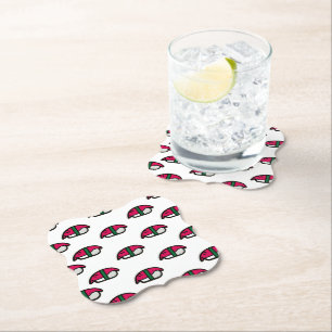 Cartoon Kawaii Sushi, Fischreis & Meeresalgen Untersetzer