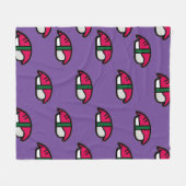 Cartoon Kawaii Sushi, Fischreis und Algen Fleece B (Vorderseite (Horizontal))