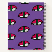 Cartoon Kawaii Sushi, Fischriese & Seetang-Noteboo Notizblock (Rückseite)